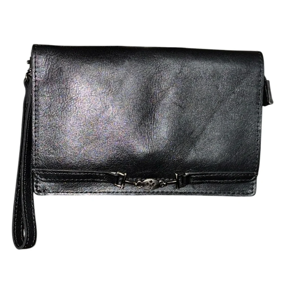 Patricia Nash Clutch Wristlet Black Leather - Picture 2 of 15